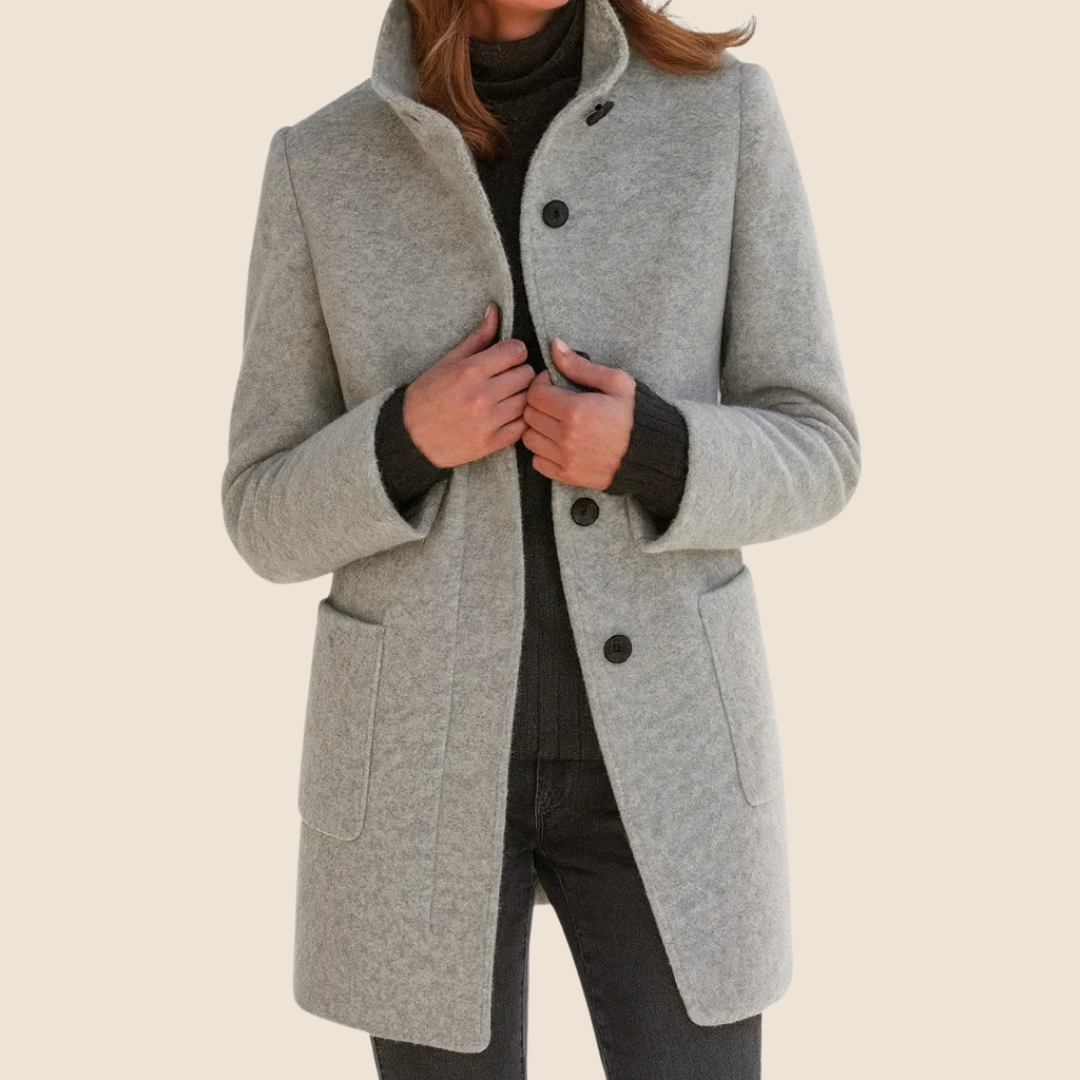 Eleonora | Button-Front Tailored Midi Coat