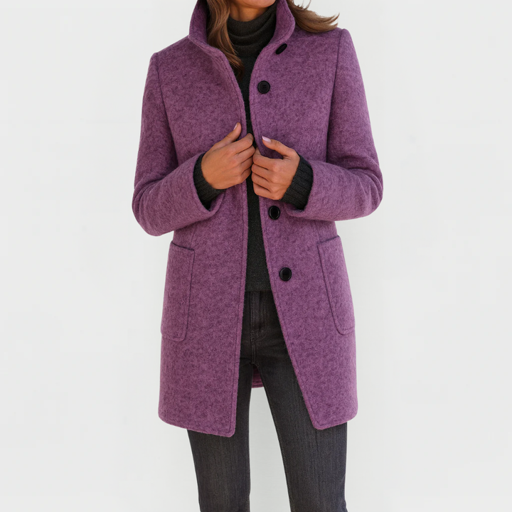 Eleonora | Button-Front Tailored Midi Coat
