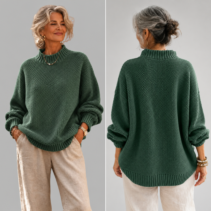 P|H - Relaxed Mock Neck Knit Sweater Ruth
