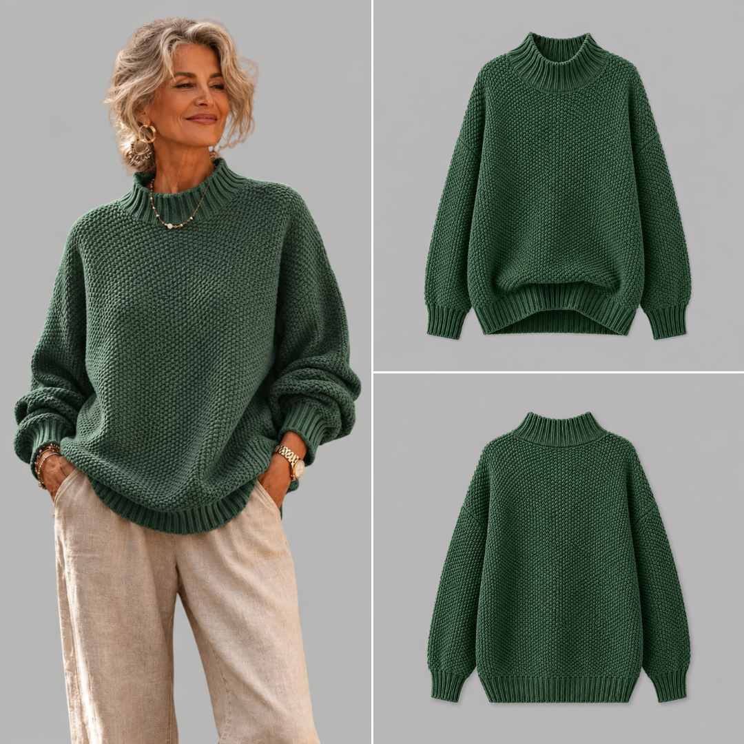 P|H - Relaxed Mock Neck Knit Sweater Ruth
