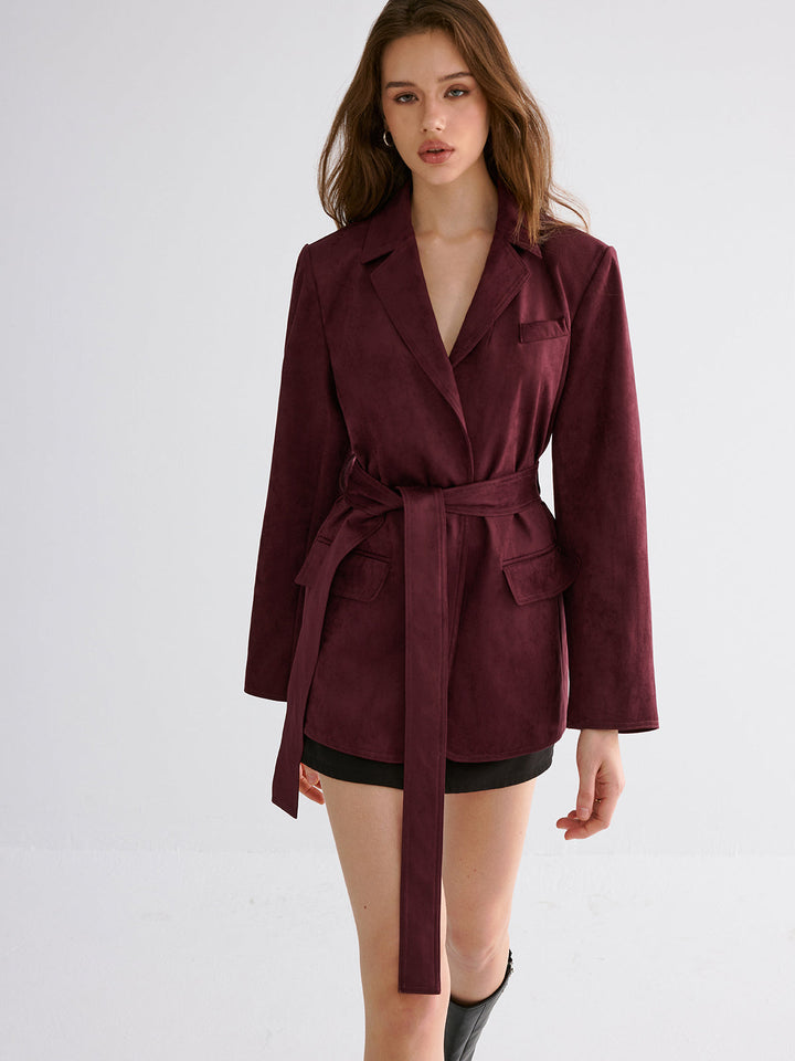 Minimal Belted Blazer