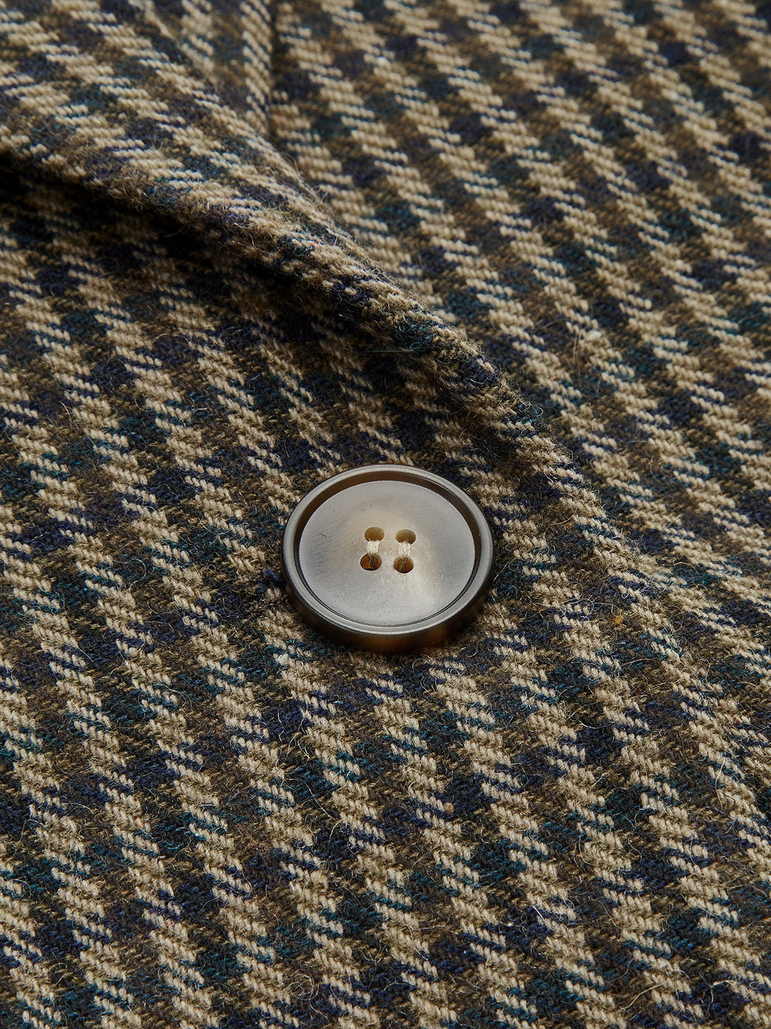 Wool-Blend Houndstooth Blazer