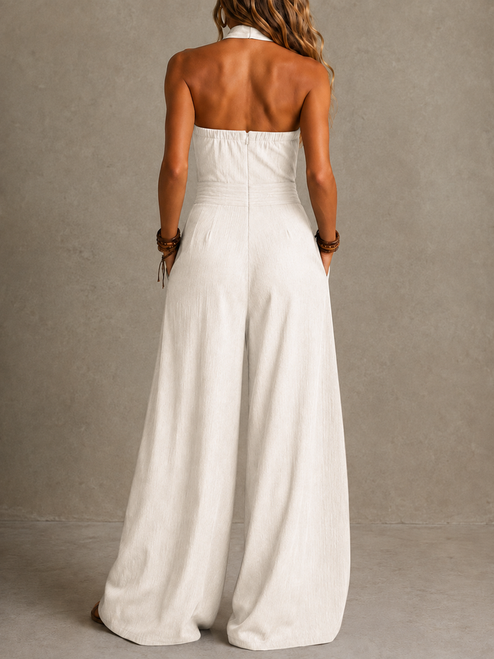 Bianca | Elegant jumpsuit with crossover neckline