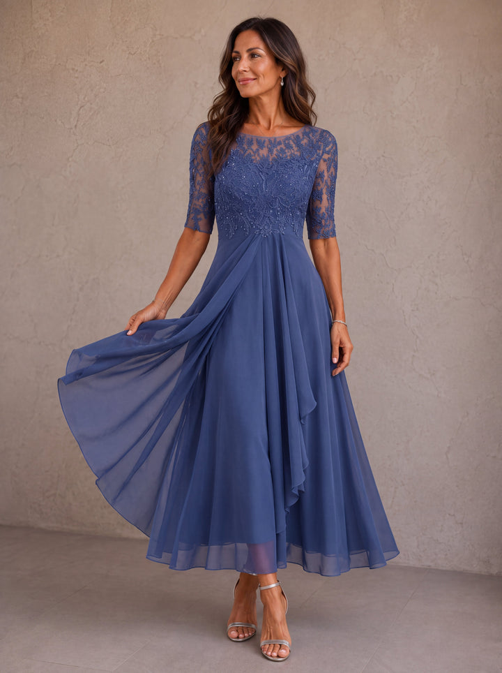 Abella | Lace and Chiffon Dress
