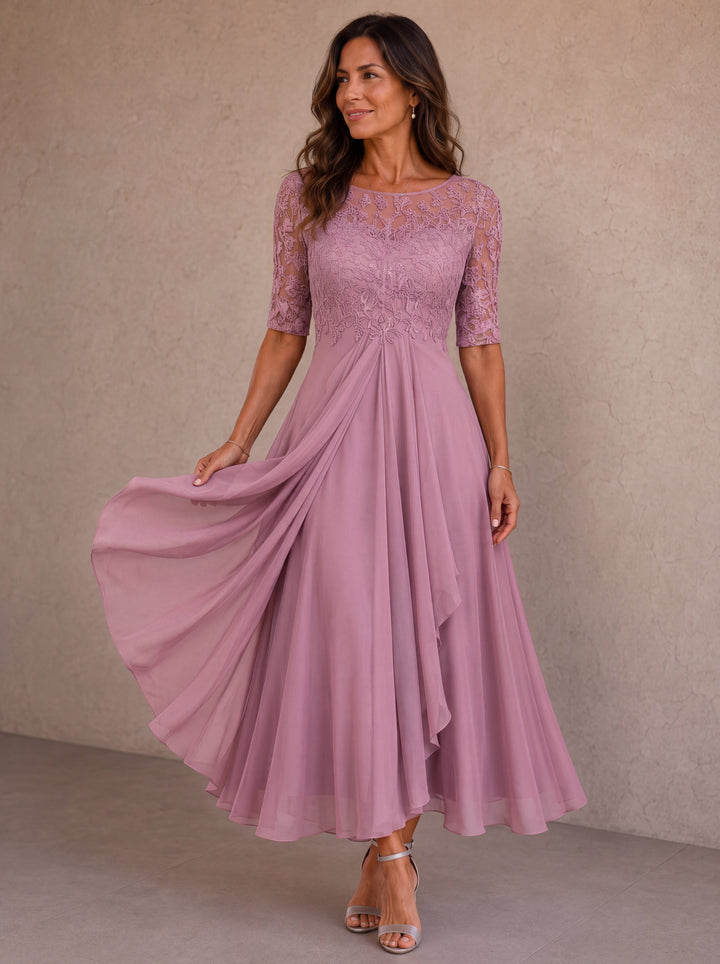 Abella | Lace and Chiffon Dress