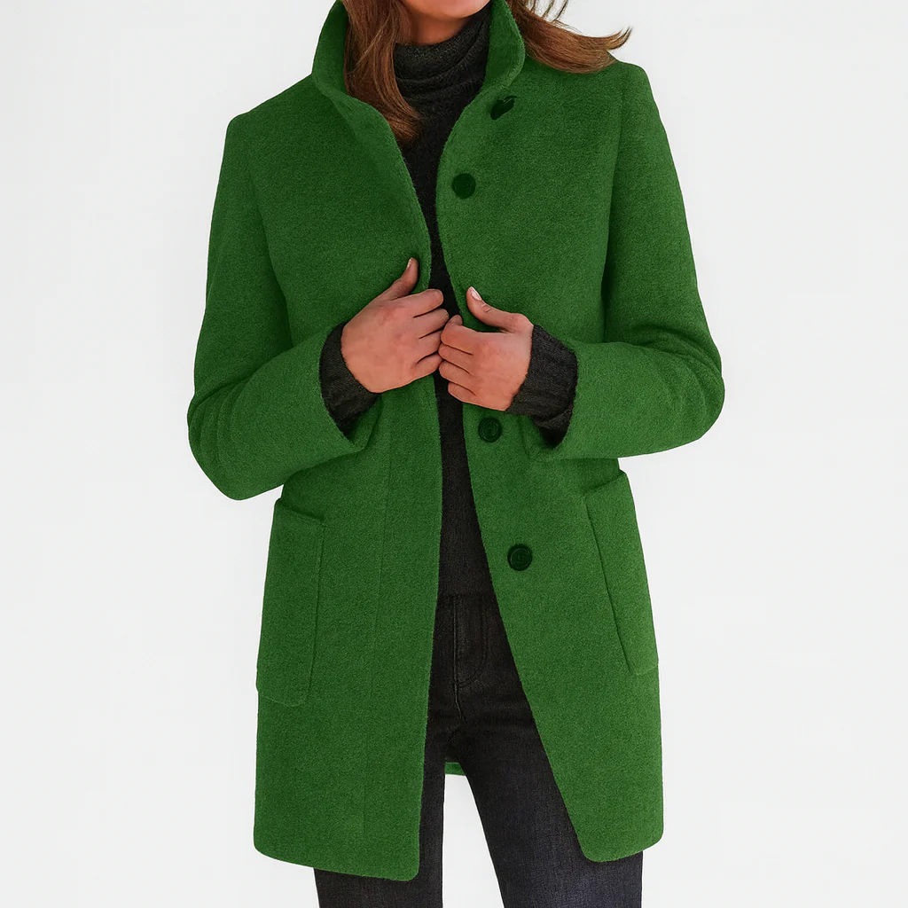 Eleonora | Button-Front Tailored Midi Coat