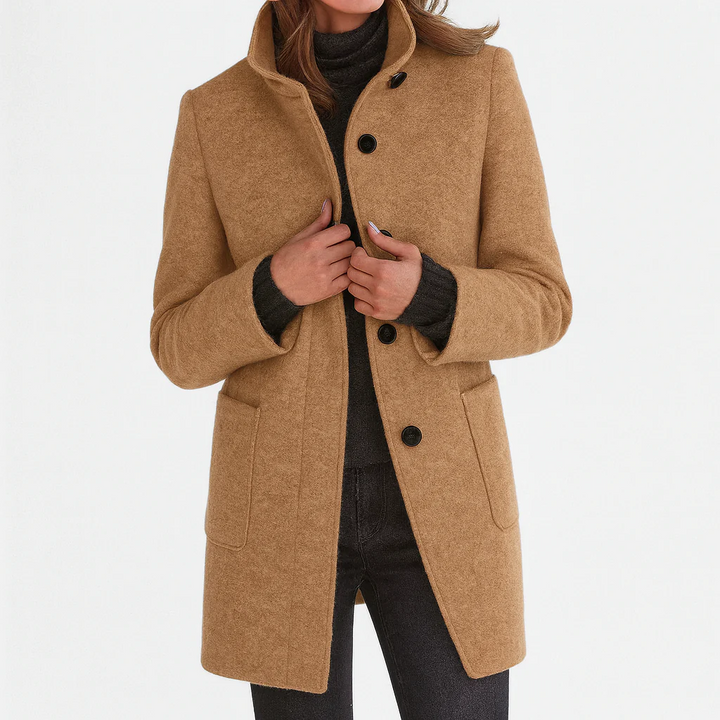 Eleonora | Button-Front Tailored Midi Coat