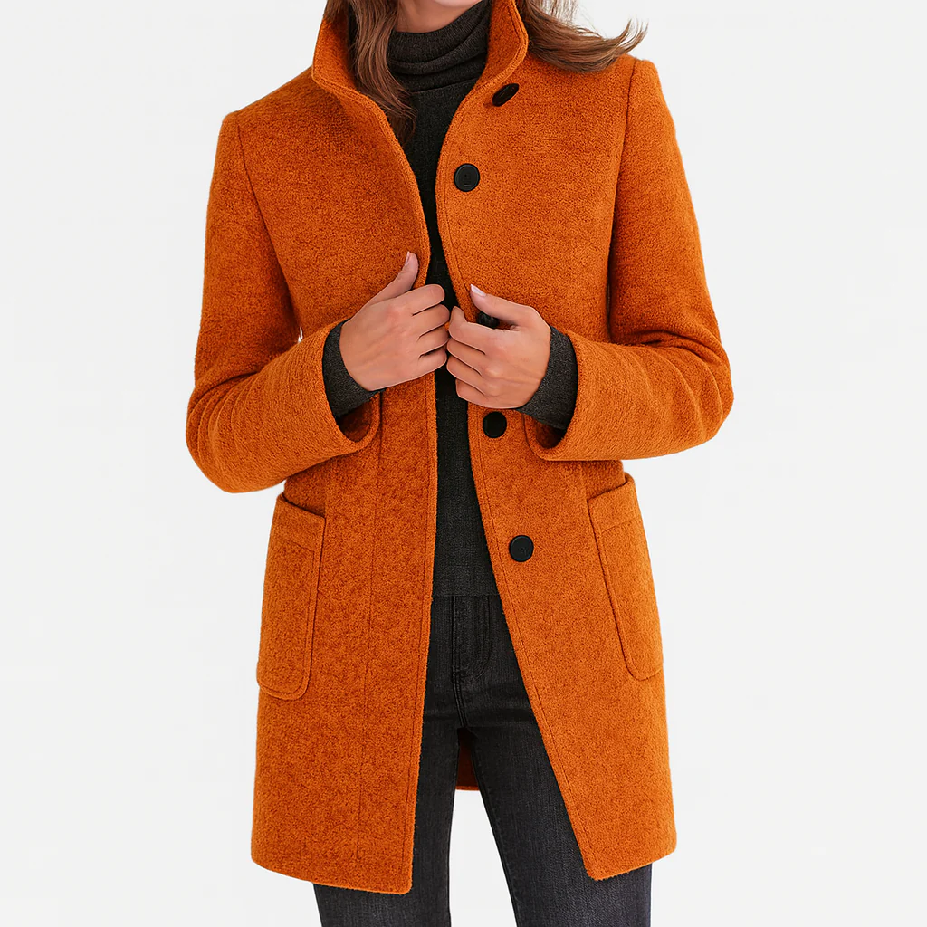 Eleonora | Button-Front Tailored Midi Coat