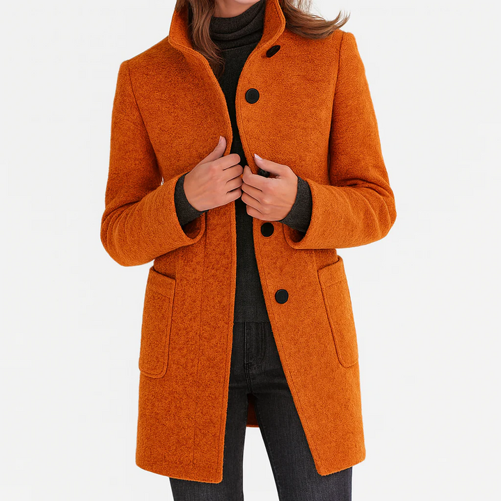 Eleonora | Button-Front Tailored Midi Coat