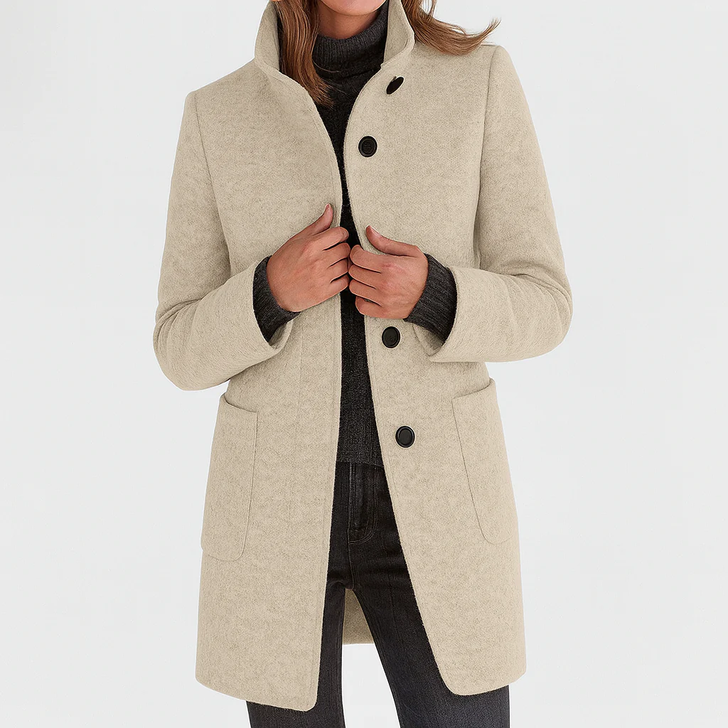 Eleonora | Button-Front Tailored Midi Coat