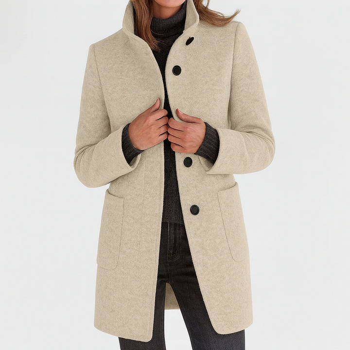 Eleonora | Button-Front Tailored Midi Coat