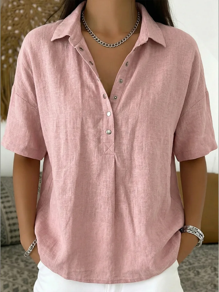 Therese™ | Collared Popover Blouse